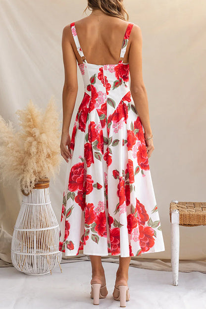 Rose Floral Swing Dress