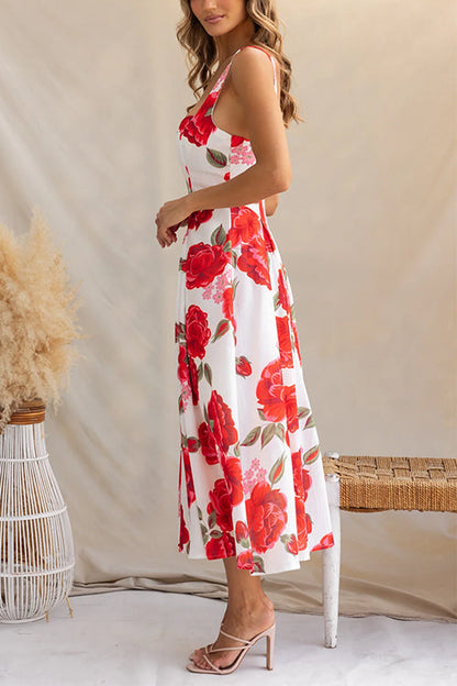 Rose Floral Swing Dress